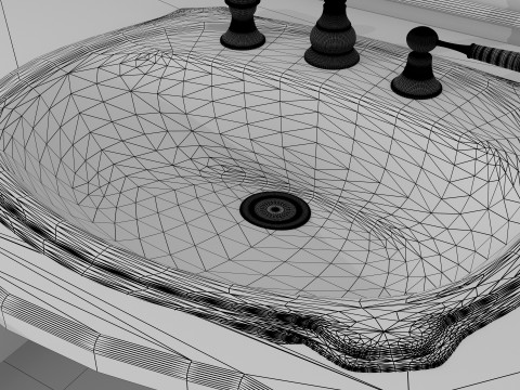 Barbershop Counter 8K 3D Model