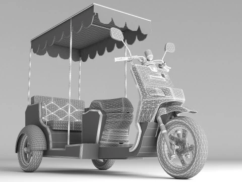 Motorickshaw 8K 3D Model