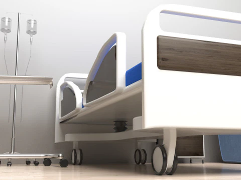 Hospital Room Interior 2 3D Model