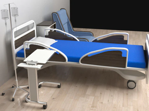 Hospital Room Interior 2 3D Model