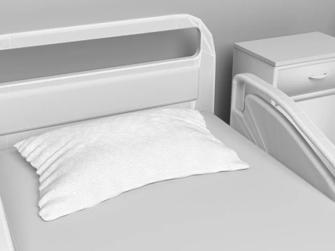 Hospital Room Interior 2 3D Model