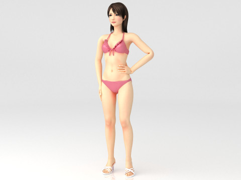 Seductive Girl 8K Modèle 3D
