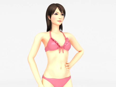 Seductive Girl 3D Model