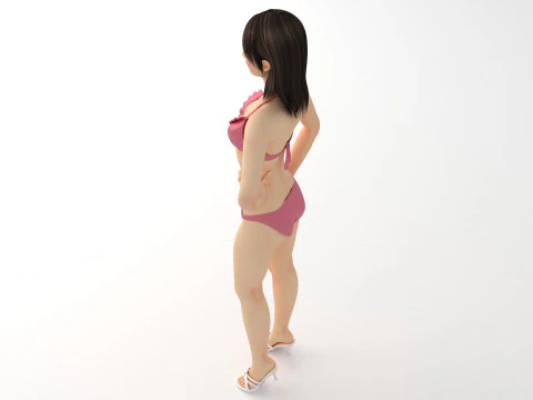 Seductive Girl 3D Model