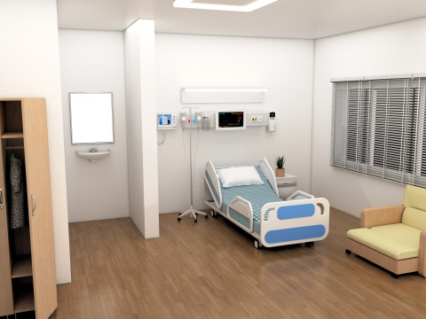 Patient Room 8K 3D Model