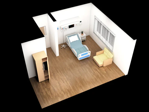 Patient Room 3D Model