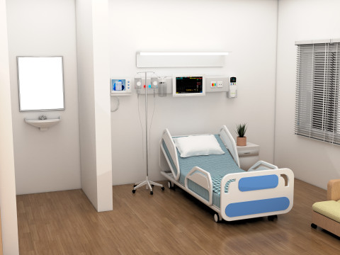 Patient Room 8K 3D Model