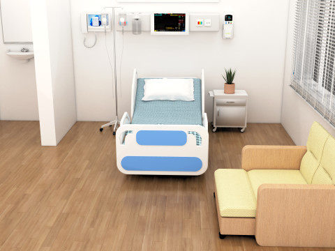Patient Room 8K 3D Model