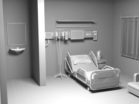 Patient Room 8K 3D Model
