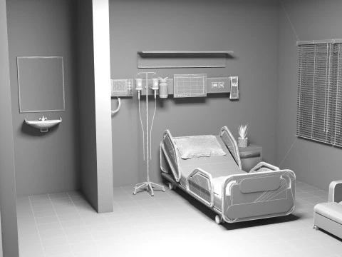 Patient Room 3D Model