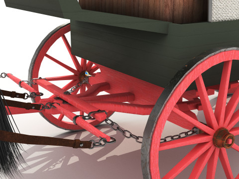 Covered Wagon 8K 3D 모델