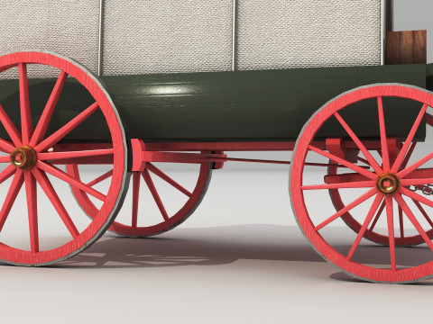 Covered Wagon 8K 3D 모델