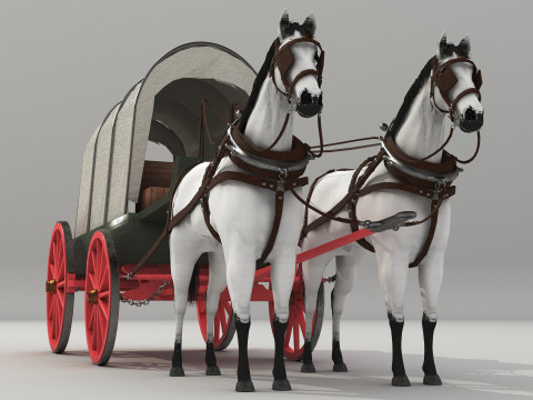 Covered Wagon 8K 3D 모델