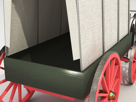 Covered Wagon 8K 3D 모델