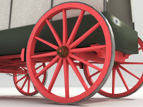 Covered Wagon 8K 3D 모델