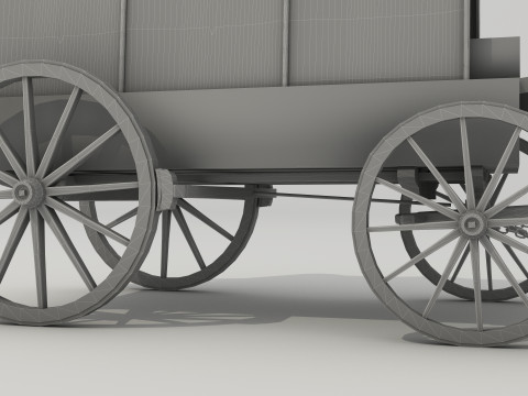 Covered Wagon 8K 3D 모델