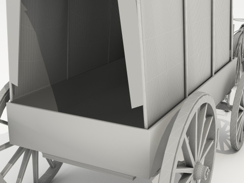 Covered Wagon 8K 3D 모델
