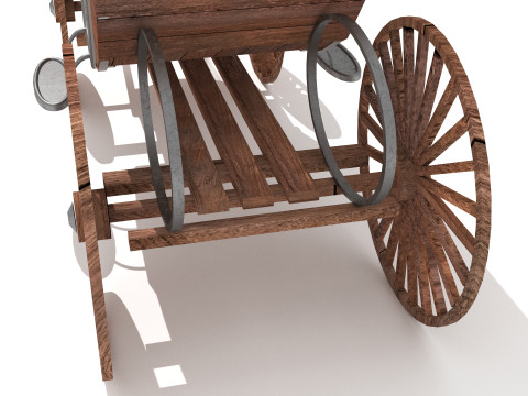 Western Wagon 8K Modèle 3D