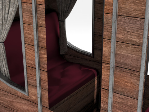 Western Wagon 8K Modèle 3D