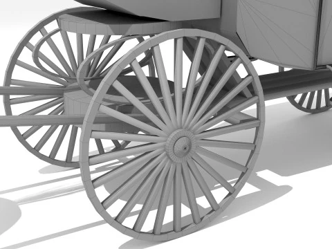 Western Wagon 3D Model