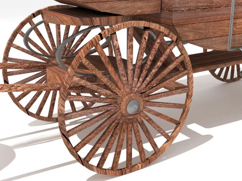 Western Wagon 3D Model