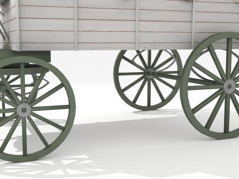 Western Wagon 5 - 8K Model 3D