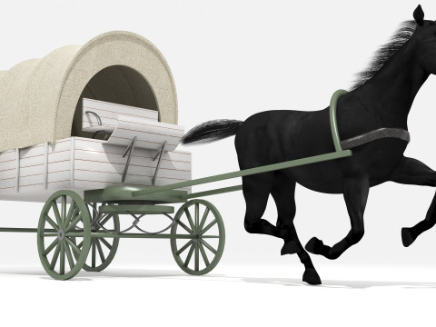 Western Wagon 5 - 8K Model 3D