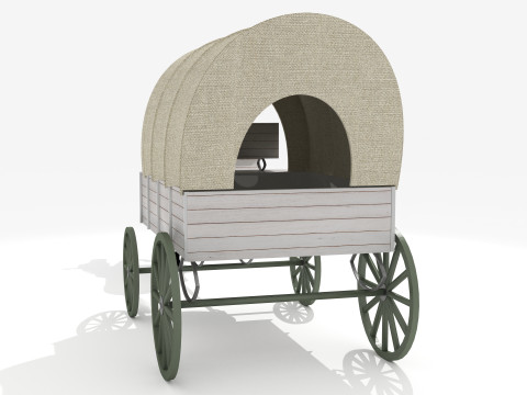 Western Wagon 5 - 8K Model 3D