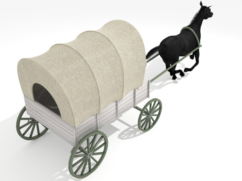 Western Wagon 5 - 8K Model 3D