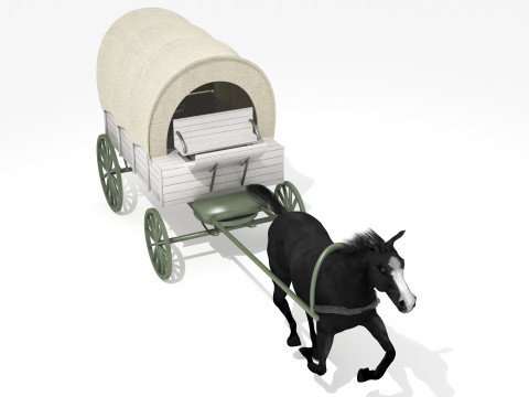 Western Wagon 5 - 8K Model 3D