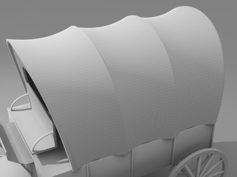 Western Wagon 5 - 8K Model 3D