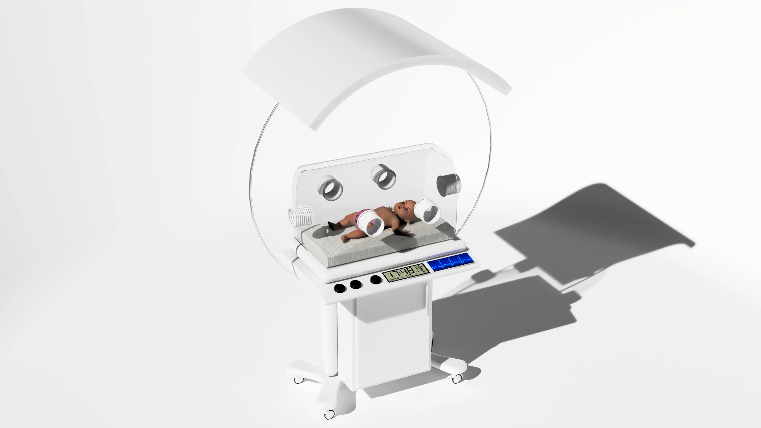 Baby Incubator 8K 3D Model .c4d .max .obj .3ds .fbx .stl .blend 
