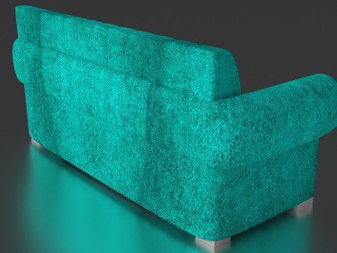 Sofa Turquoise 8K Modelo 3D