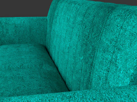Sofa Turquoise 3D Model