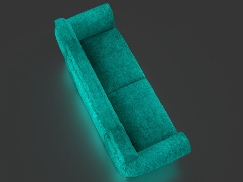 Sofa Turquoise 8K Modelo 3D