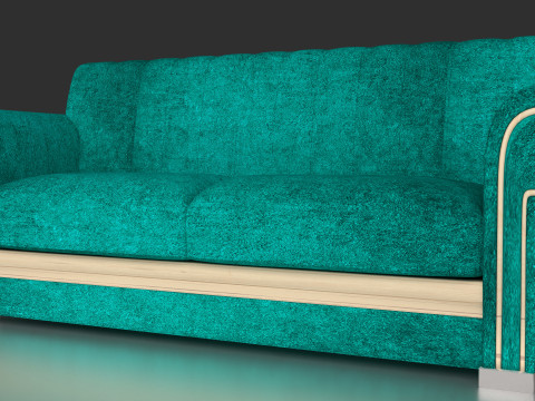Sofa Turquoise 8K Modelo 3D