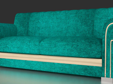 Sofa Turquoise 3D Model