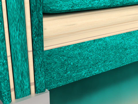 Sofa Turquoise 3D Model