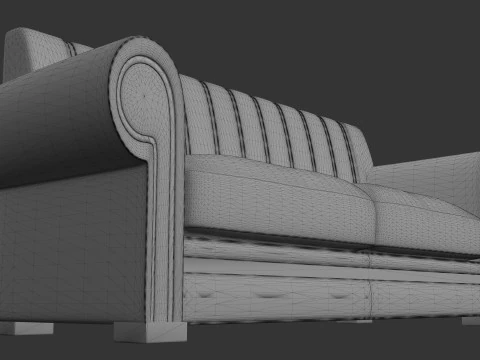 Sofa Turquoise 3D Model