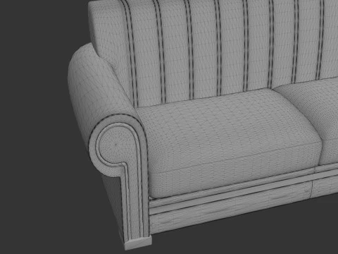 Sofa Turquoise 3D Model
