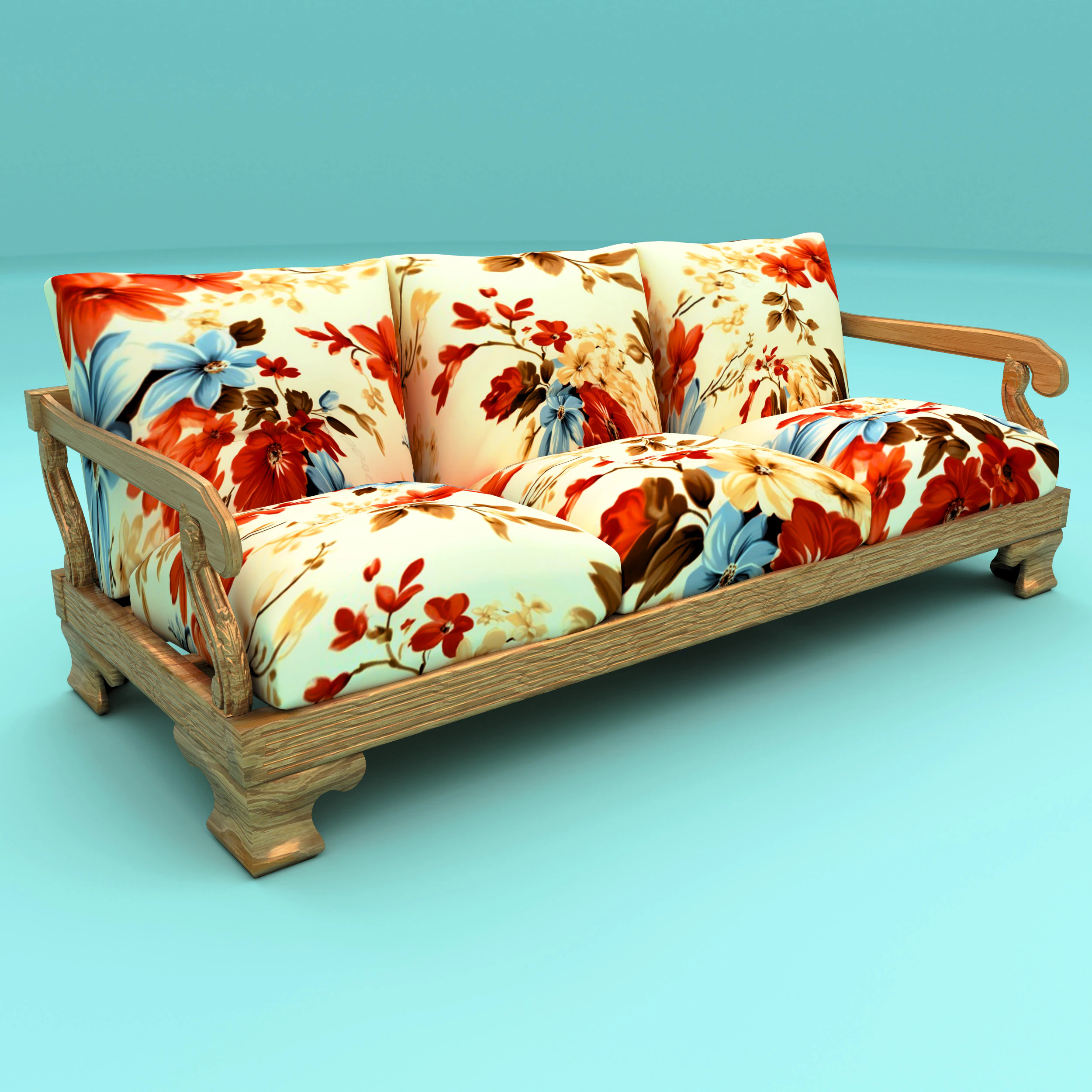 Divan 3D Model .c4d .max .obj .3ds .fbx .stl .blend