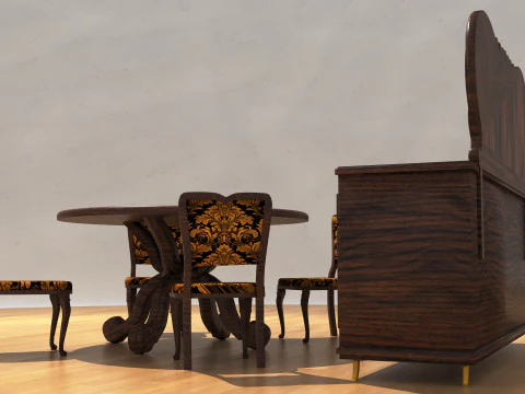 Dining Room Set 2 - 8K 3D Model