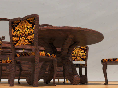 Dining Room Set 2 - 8K 3D Model