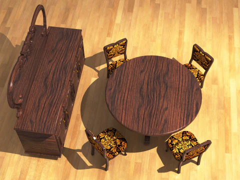 Dining Room Set 2 - 8K 3D Model