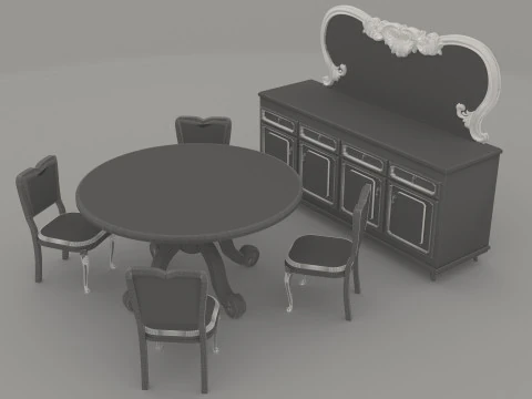 Dining Room Set 2 - 8K 3D Model