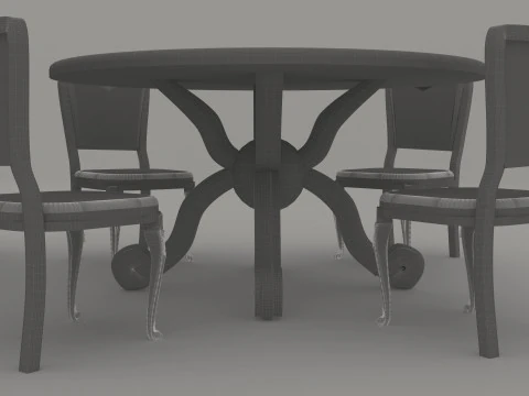 Dining Room Set 2 - 8K 3D Model