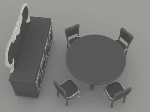 Dining Room Set 2 - 8K 3D Model