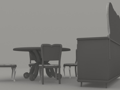 Dining Room Set 2 - 8K 3D 모델