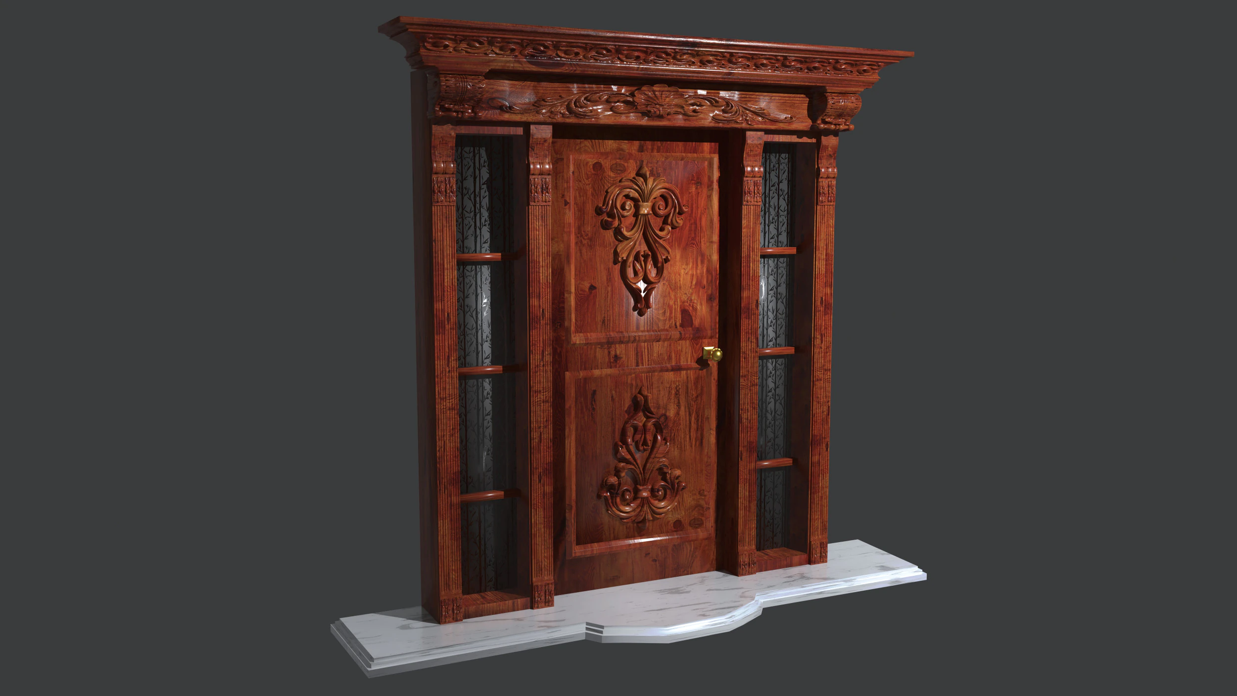 Entrance Door 8K 3D Model .c4d .max .obj .3ds .fbx .stl .blend 