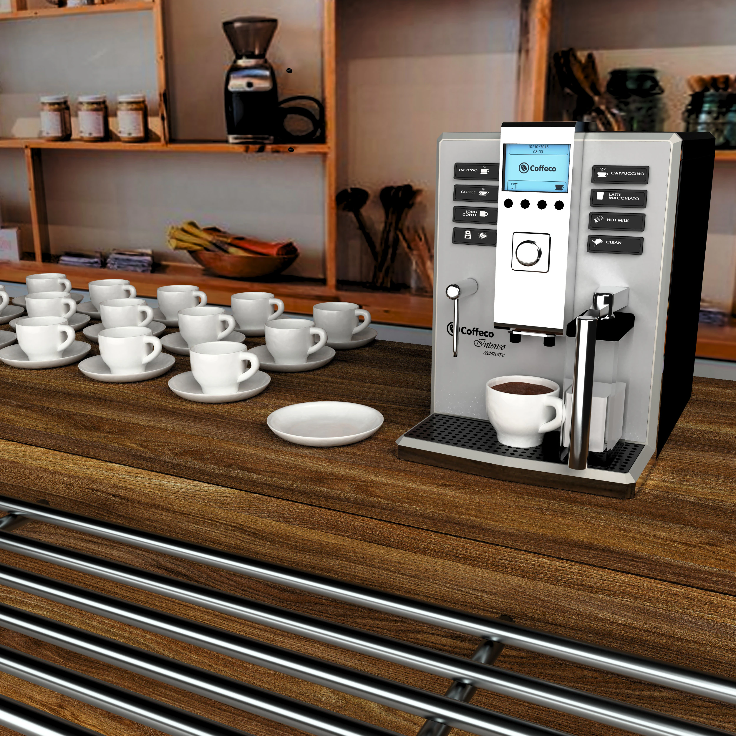 Coffee Unit 2 3D Model .c4d .max .obj .3ds .fbx .stl .blend 